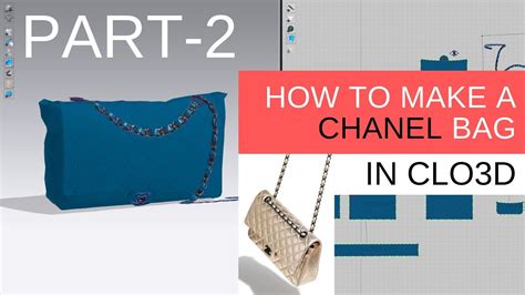 3d printed chanel bag|How to create a classic CHANEL quilted hand bag in CLO3D .